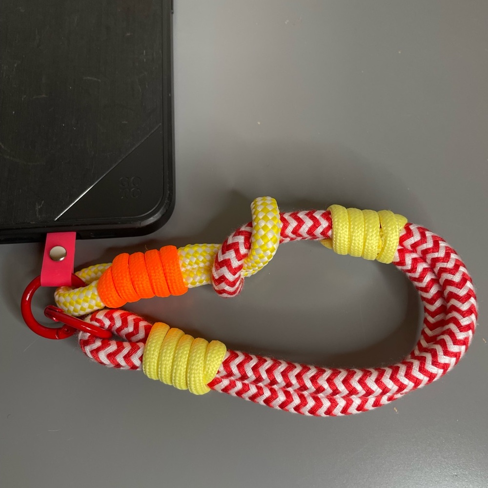 Yellow & Red Phone Wrist Lanyard